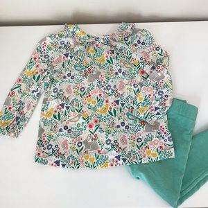 Baby Boden Floral Bunny Top and Bottom